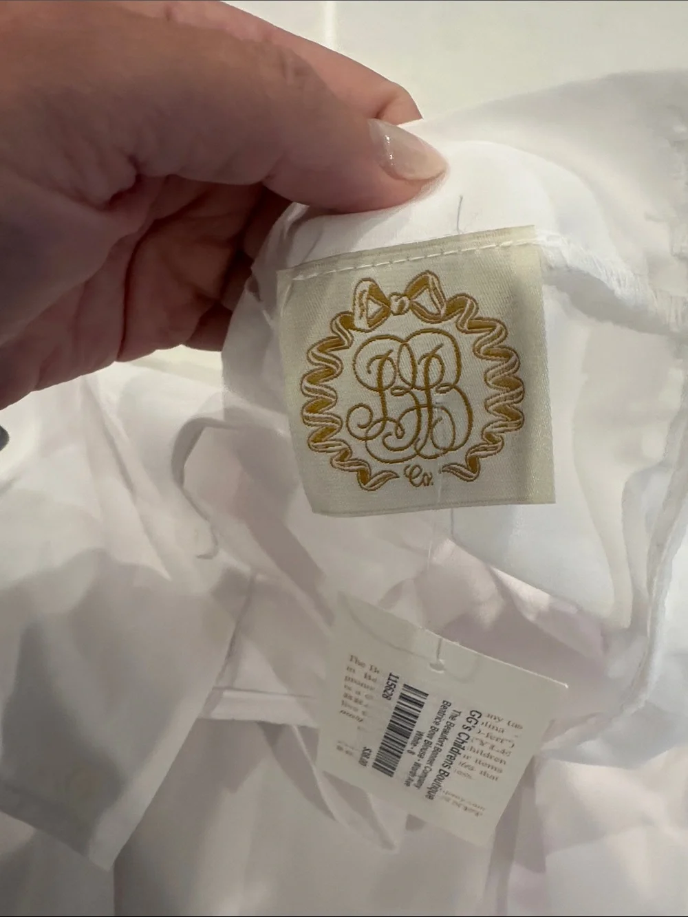 The Beaufort Bonnet Company White Beatrice Bow Blouse